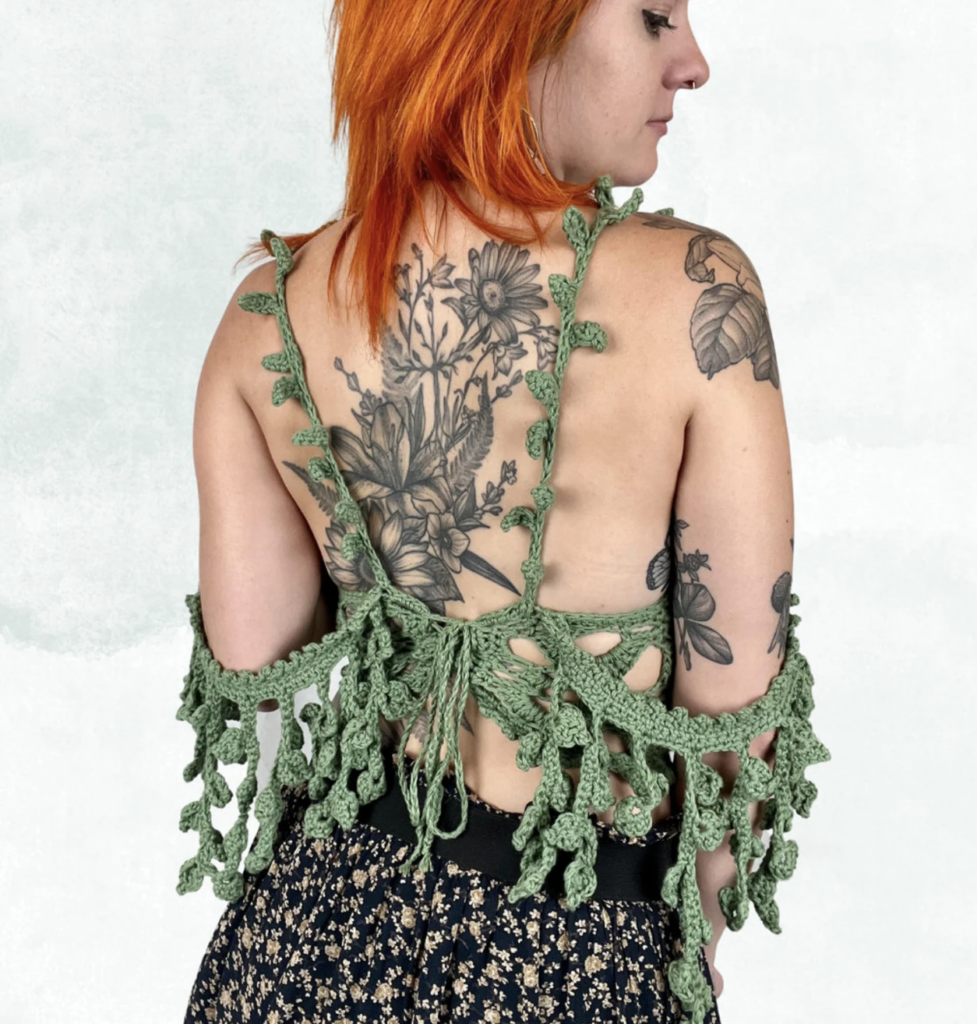 Crochet Pattern Roundup of 10 Crochet Crop Tops for Springtime done by Emily of Crochet Aweigh for Cre8tion Crochet.